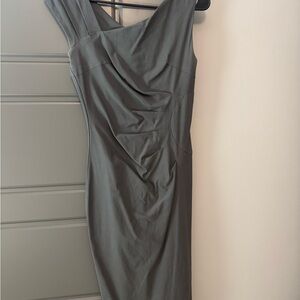 Elegant Gray Sleeveless Dress